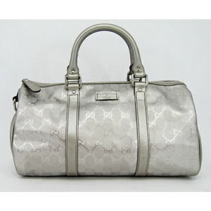 GUCCI GG silver Boston bag